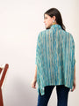 Green kaftan style striped solace one size shirt