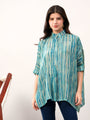 Green kaftan style striped solace one size shirt