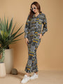 Black yellow Regular Shirt Coord set drop shoulder broad sleeve cuff