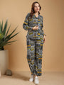 Black yellow Regular Shirt Coord set drop shoulder broad sleeve cuff