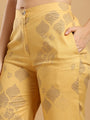 Mustard yellow Regular Shirt Coord set drop shoulder broad sleeve cuff