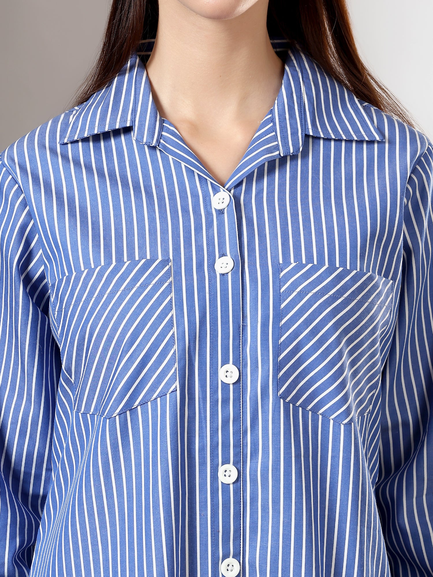 Blue striped bebo midi dress