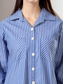 Blue striped bebo midi dress