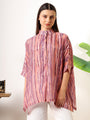 Carrot kaftan style printed solace one size shirt