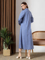 Blue striped bebo midi dress