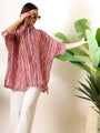 Carrot kaftan style printed solace one size shirt