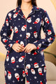 Blue Printed winter night suits
