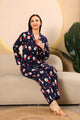 Blue Printed winter night suits