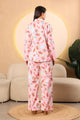 Pink Printed winter night suits