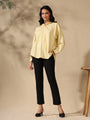 Yellow oversized casual one size shirt
