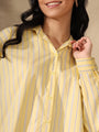 Yellow oversized casual one size shirt