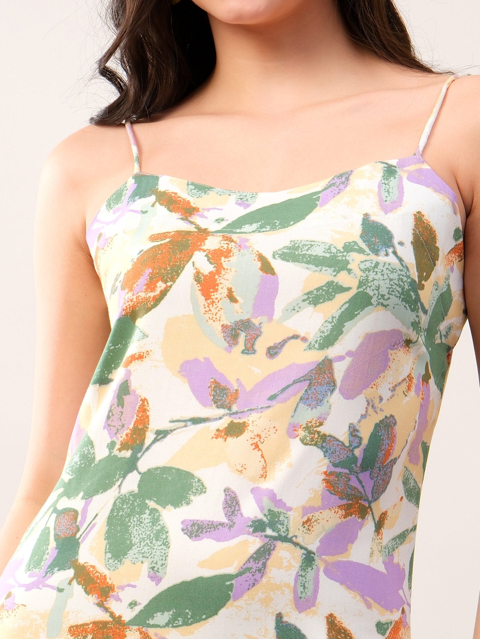 Green Dhoti style printed jump suit