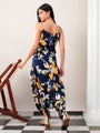 Blue Dhoti style printed jump suit