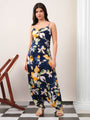 Blue Dhoti style printed jump suit