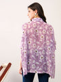 Lavender kaftan style floral print solace one size shirt