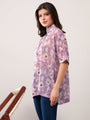 Lavender kaftan style floral print solace one size shirt