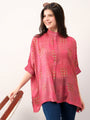 Red kaftan style printed solace one size shirt