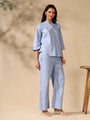 Blue Regular kurta Coord set with bell sleeves