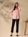 Pastel Pink Oversized casual one size shirt