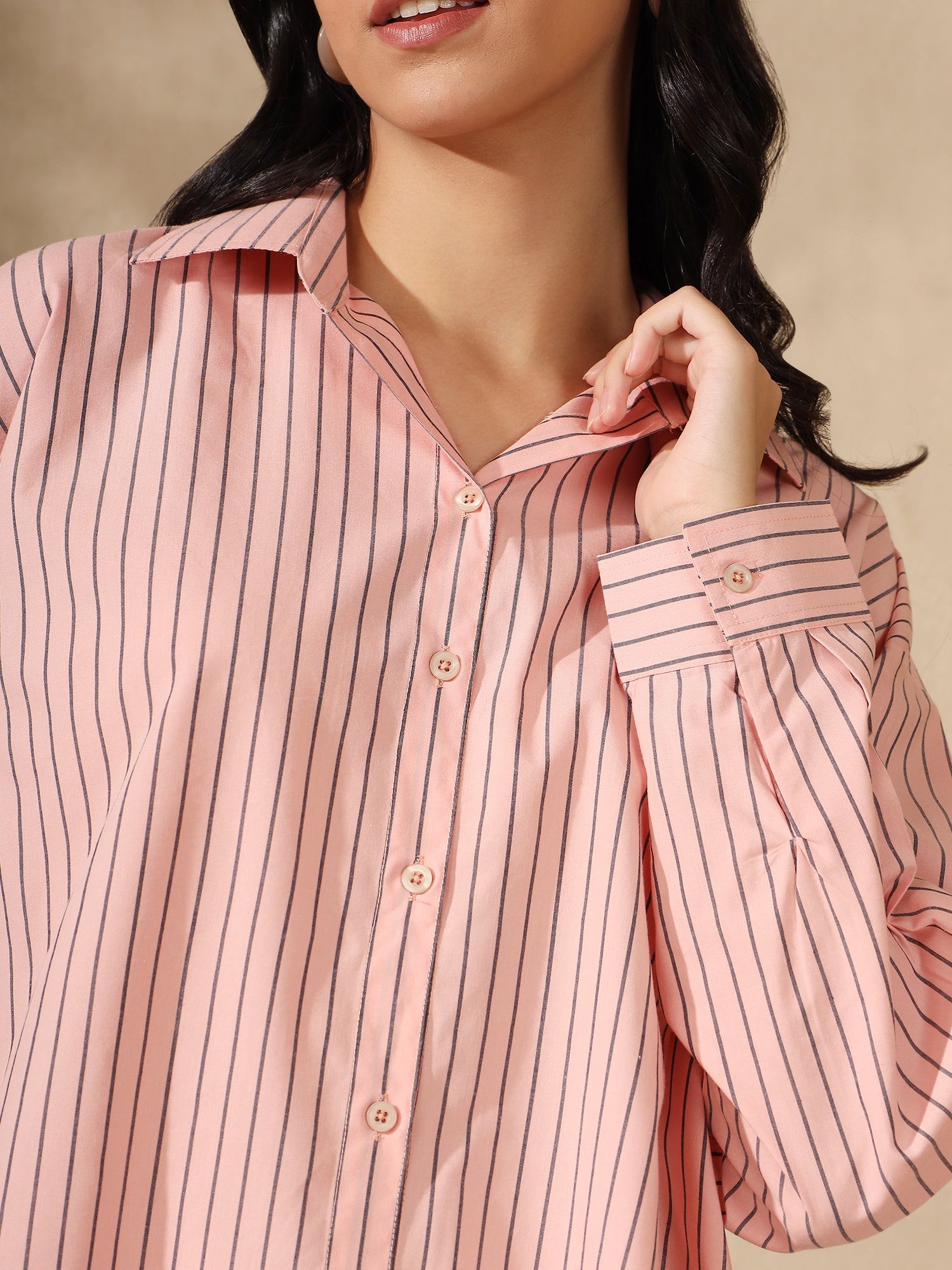 Pastel Pink Oversized casual one size shirt